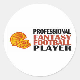 Pro Fantasy Football Player Classic Round Sticker