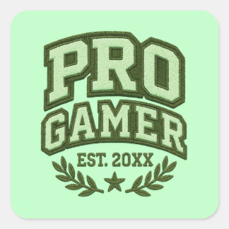 PRO GAMER — Varsity Chenille Patch Square Sticker