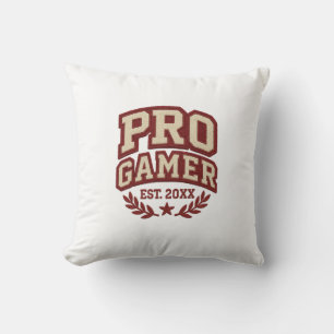 PRO GAMER — Varsity Chenille Patch Style Throw Pillow