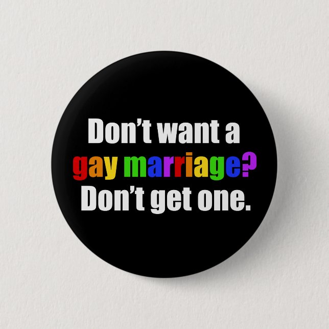 Pro Gay Marriage 2 Inch Round Button (Front)