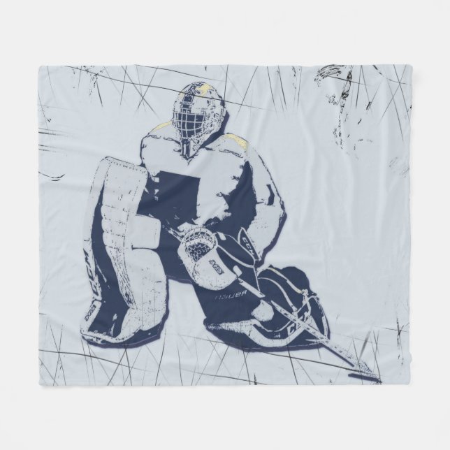 Pro Goalie - Ice Hockey Goalie Fleece Blanket (Front (Horizontal))
