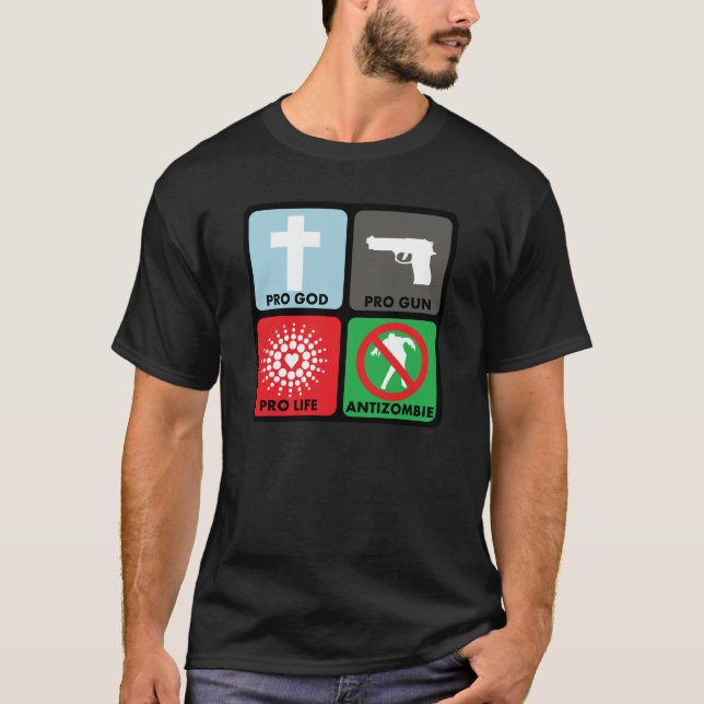 Pro God/ Gun/ Life/ AntiZombie Shirt (Front)