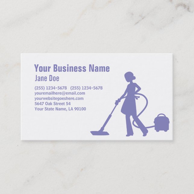 Pro House Cleaning Service Business Card (Front)