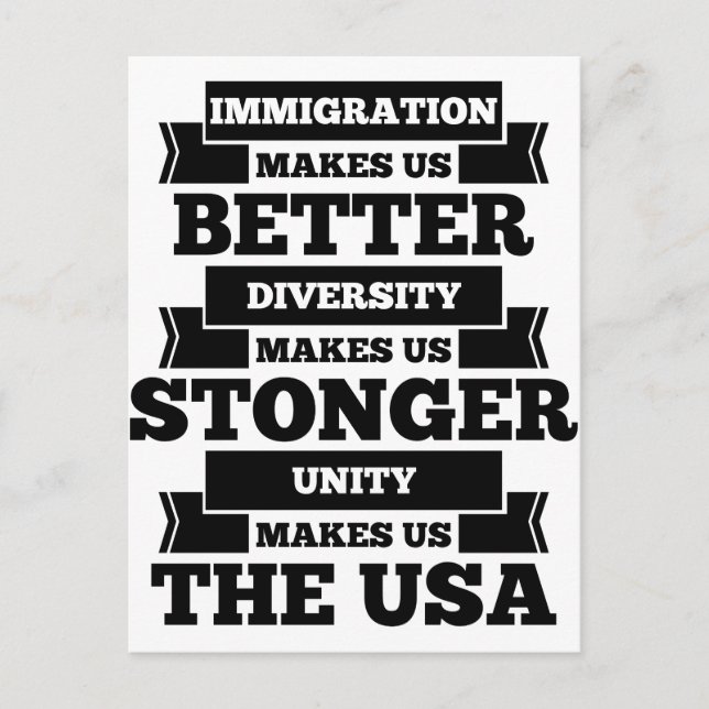 Pro immigration postcard (Front)
