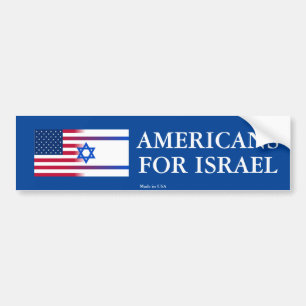 Pro-Israel Americans for Israel Bumper Sticker