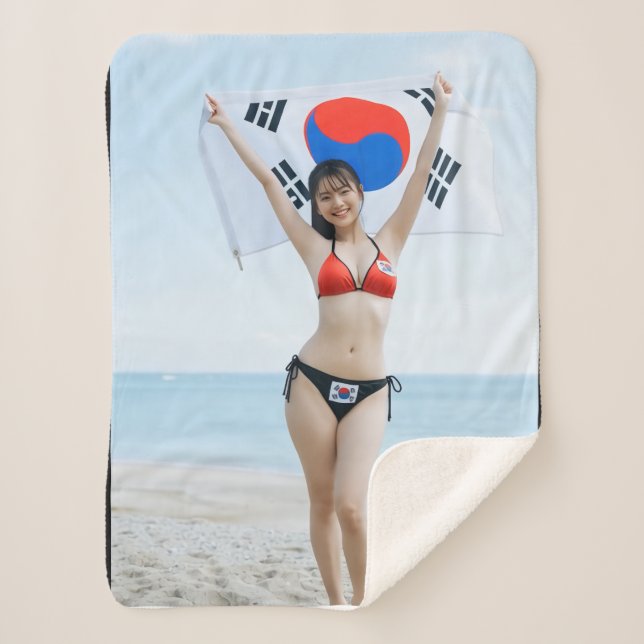 Pro-Korea Sherpa Blanket (Front)