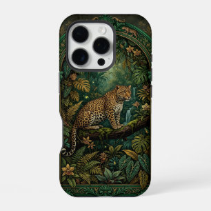 Pro Léopard sur une branche jungle Coque iPhone 16 P