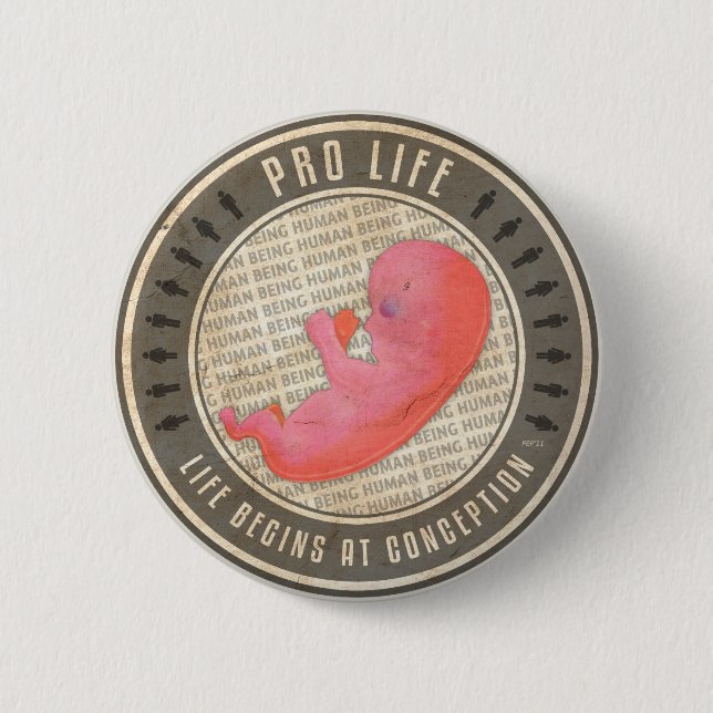 Pro Life 2 Inch Round Button (Front)