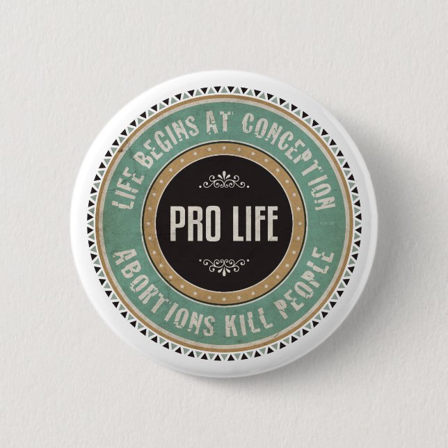 Pro Life 2 Inch Round Button (Front)