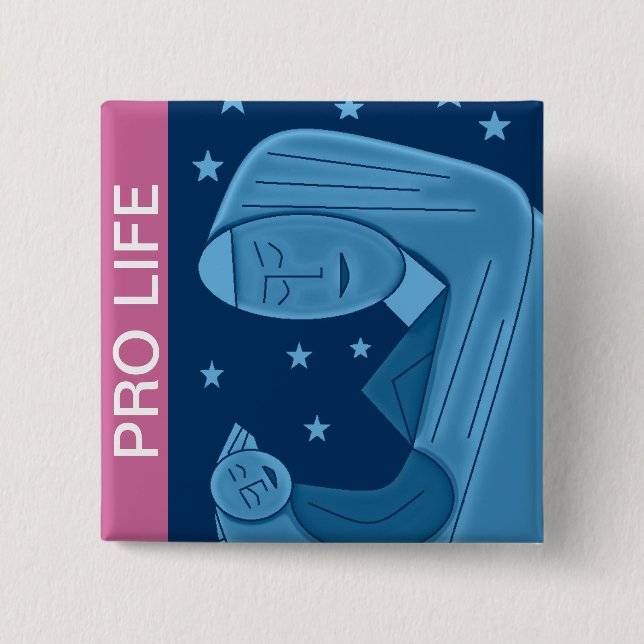 PRO LIFE 2 INCH SQUARE BUTTON (Front)