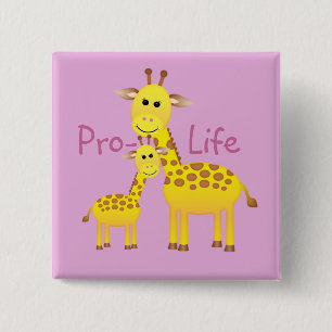Pro-Life 2 Inch Square Button