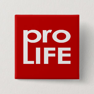 Pro Life 2 Inch Square Button