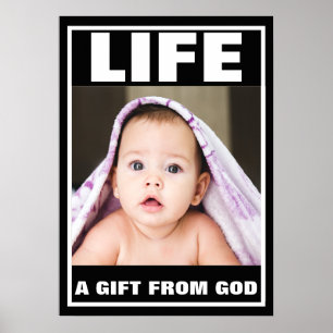 PRO-LIFE BABY GIRL WITH BLANKET POSTER