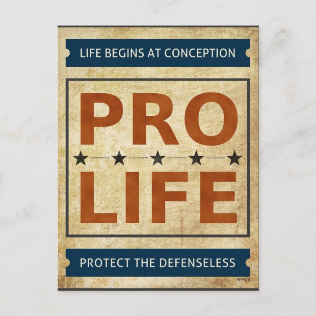 Pro Life Billboard Postcard (Front)