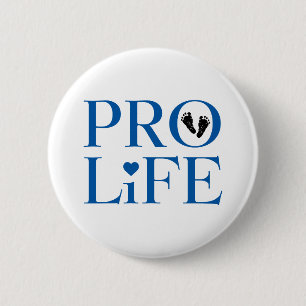 Pro Life Blue 2 Inch Round Button