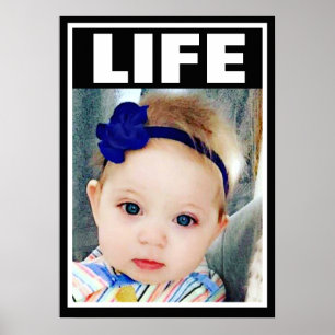 PRO-LIFE BLUE EYED BABY GIRL INFANT LIFE POSTER