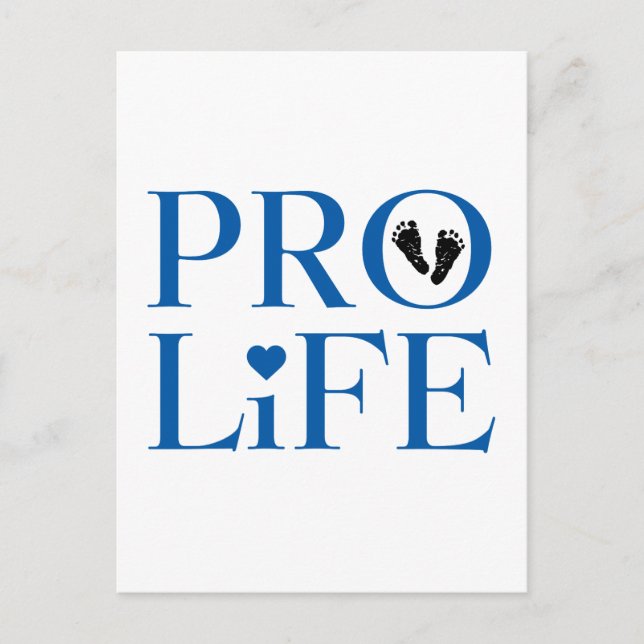 Pro Life Blue Postcard (Front)