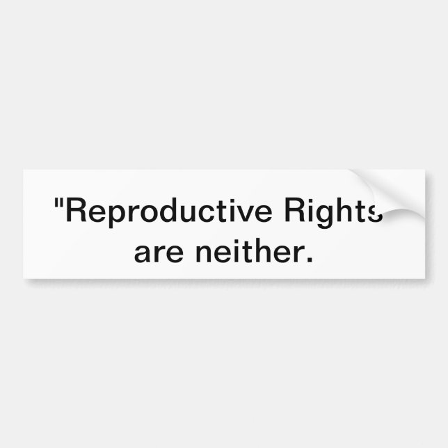 Pro-life bumper sticker (Front)