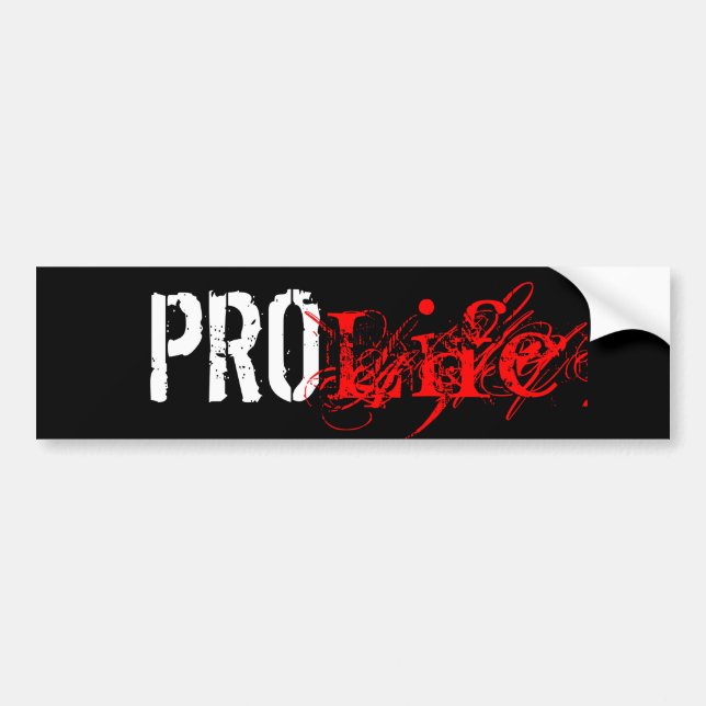 Pro Life Bumper Sticker (Front)