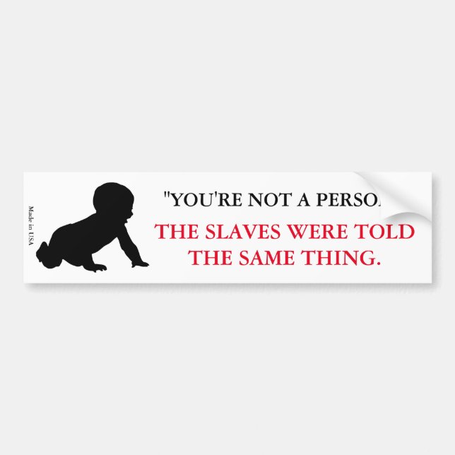 Pro-Life Bumper Sticker (Front)