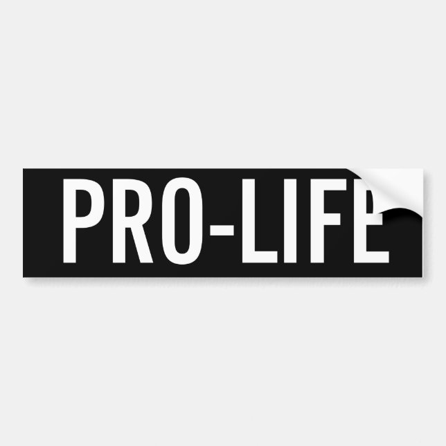Pro-Life Bumper Sticker (Front)