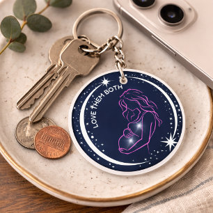 Pro-Life Christian Symbol Eternal Soul Mom Baby  Keychain