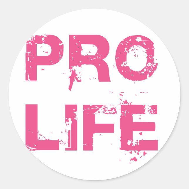 Pro Life Classic Round Sticker (Front)