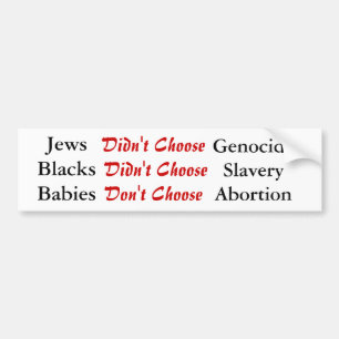 Pro Life Facts Bumper Sticker
