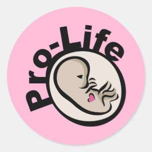 Pro-Life Fetus Design Classic Round Sticker
