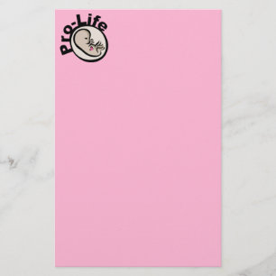 Pro-Life Fetus Design Stationery