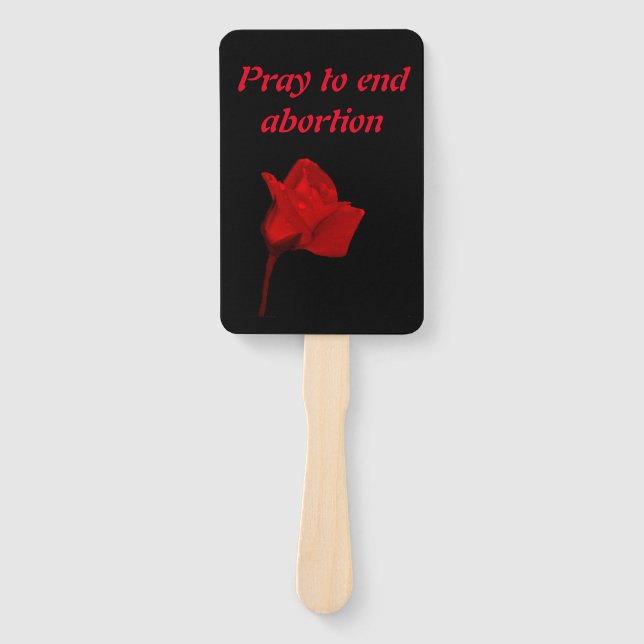 Pro life hand fan (Front)