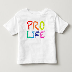 “PRO LIFE” (IN RAINBOW CRAYONS) TODDLER T-SHIRT