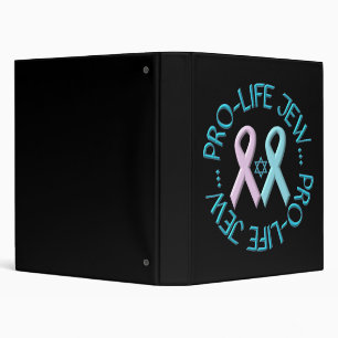 "Pro-Life Jew" w/Star of David & Ribbons Binder