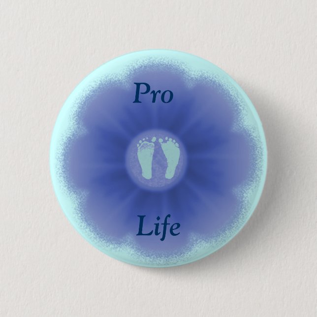 Pro Life Little Feet 2 Inch Round Button (Front)