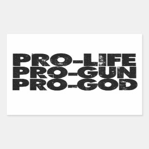 Pro-life Pro-gun Pro-god Sticker