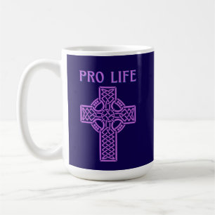 Pro-Life Roman Catholic Cross Coffee Mug