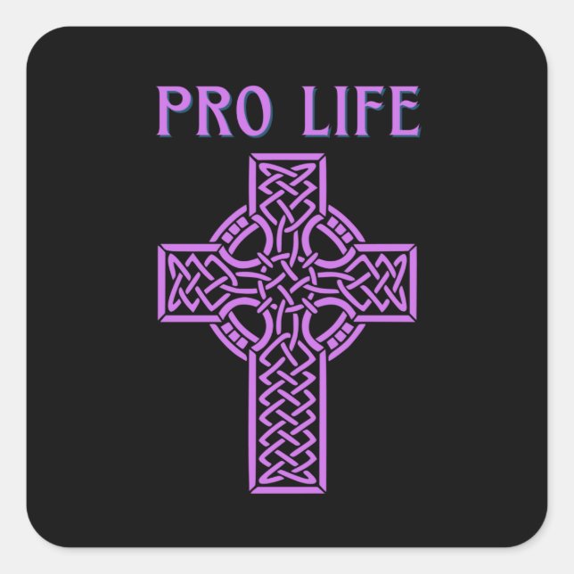 Pro Life Roman Catholic Square Sticker (Front)