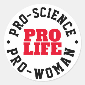 Pro-Life Science Woman Charm Stickers