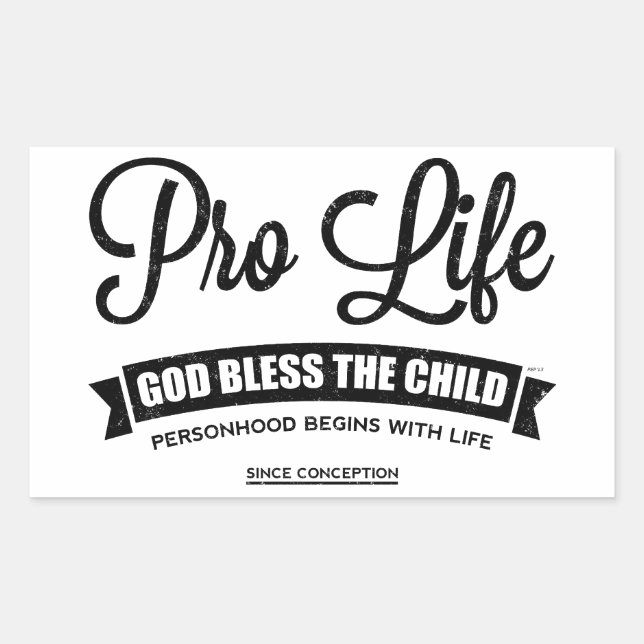 Pro Life Sticker (Front)