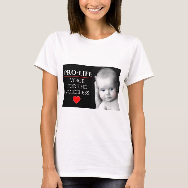 Pro-Life Voice for the Voiceless T-Shirt (Front)