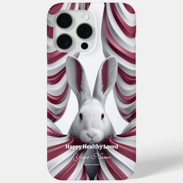 Pro Max Whimsical Hopper : Artual Rabbit iPhone 15 coque (Verso)