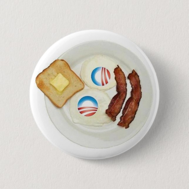 Pro-Obama 2012 Breakfast 2 Inch Round Button (Front)