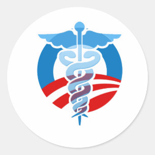 Pro-Obama Care Classic Round Sticker