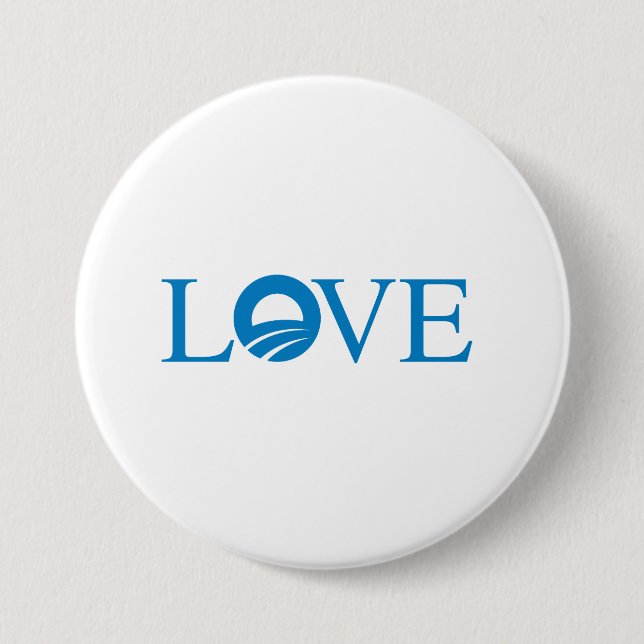 Pro-Obama - LOVE -- 3 Inch Round Button (Front)