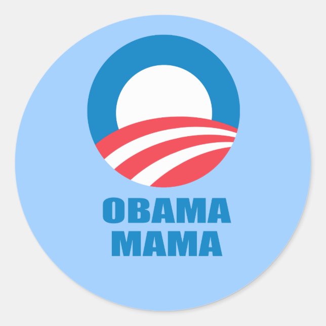 Pro-Obama - OBAMA MAMA Classic Round Sticker (Front)