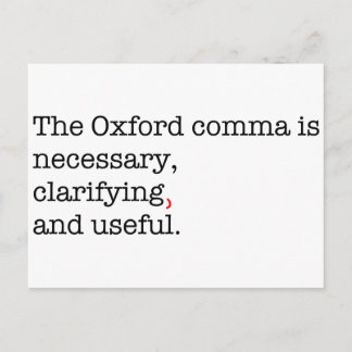 Pro-Oxford Comma Postcard