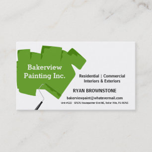 Pro Painting Company House Painter Business Card