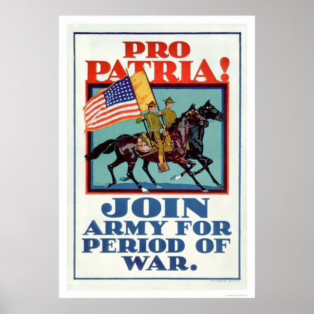 Pro Patria!  Join the Army (US02096A) Poster (Front)