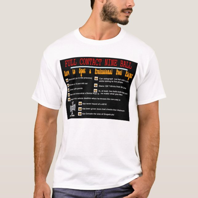 Pro pool Player T-Shirt (Front)