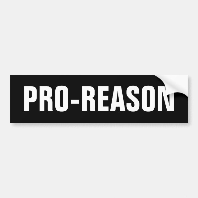 Pro-Reason Bumper Sticker (Front)
